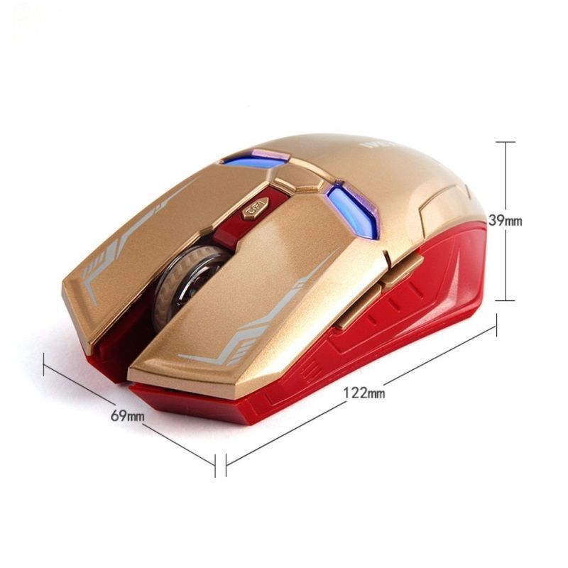 Mouse factory direct sale spot supply iron man wireless mouse. Creative wireless mouse with full sense of bar
