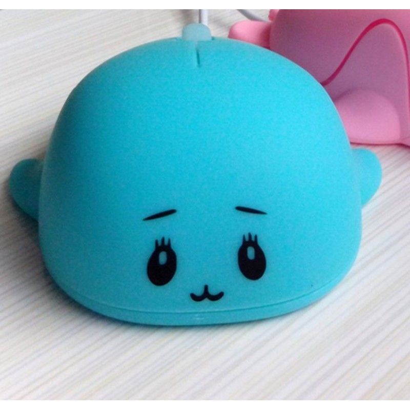 The manufacturer directly provides Mini silent dolphin expansion line mouse gift mouse cartoon female notebook cable mouse
