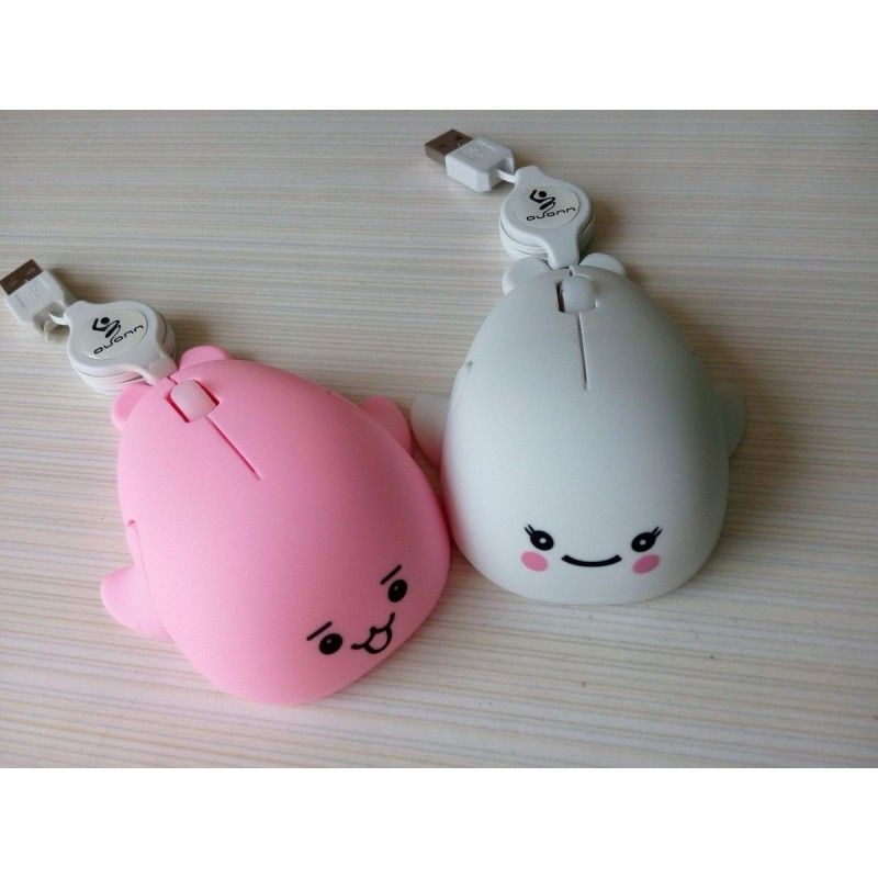 The manufacturer directly provides Mini silent dolphin expansion line mouse gift mouse cartoon female notebook cable mouse
