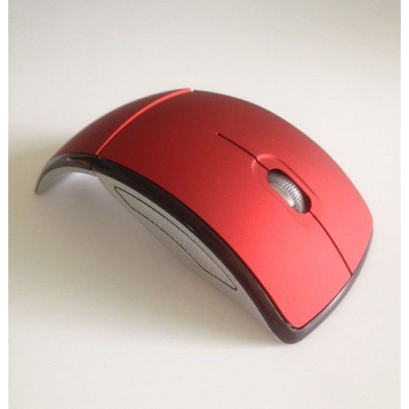Popular wireless optical mouse 2.4G folding mouse creative folding switch feature Arc Mouse
