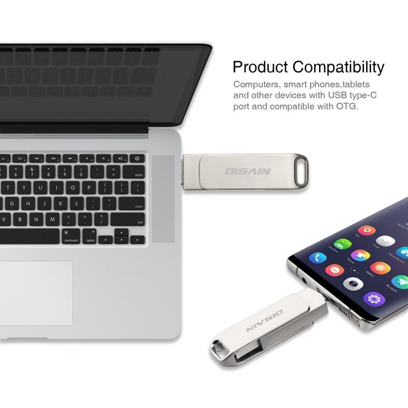 Cross border special purpose type-C / usb3.1 USB OTG rotating metal USB OEM customized logo
