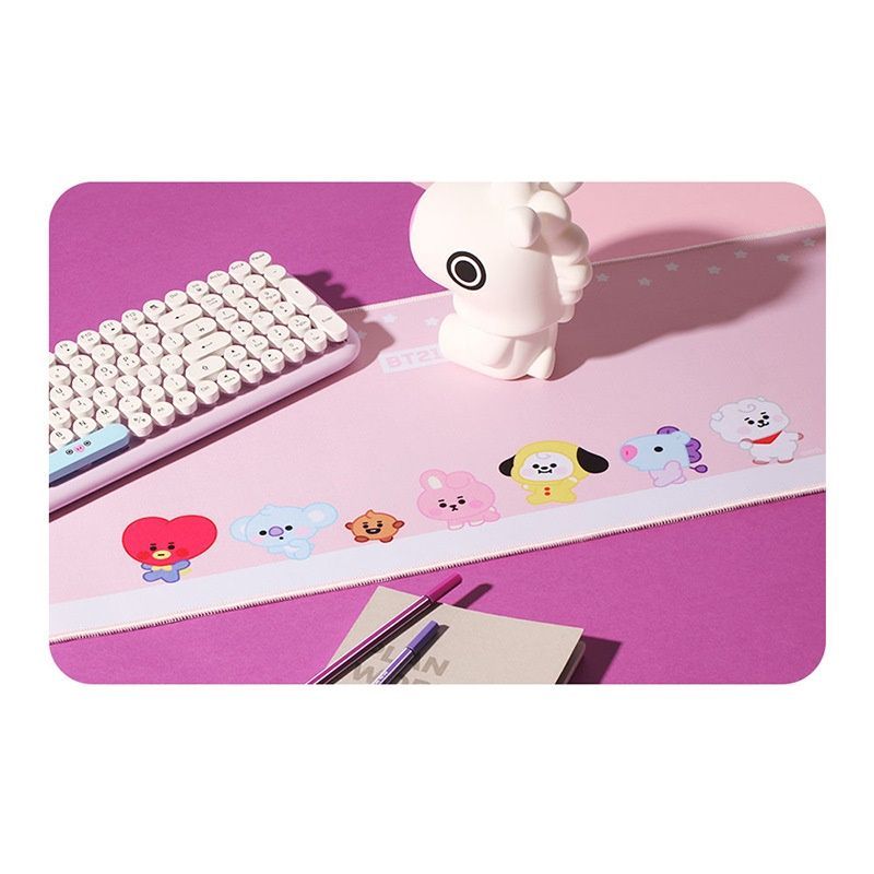 Bt21 bulletproof Youth League big mouse pad female desk pad lovely pink thickened super large office desktop cartoon waterproof