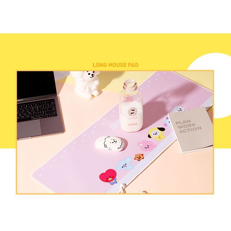 Bt21 bulletproof Youth League big mouse pad female desk pad lovely pink thickened super large office desktop cartoon waterproof