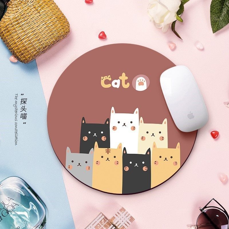 Mouse pad, female ins style, fresh art, super large girl, small cartoon, lovely creativity, simple computer desk pad