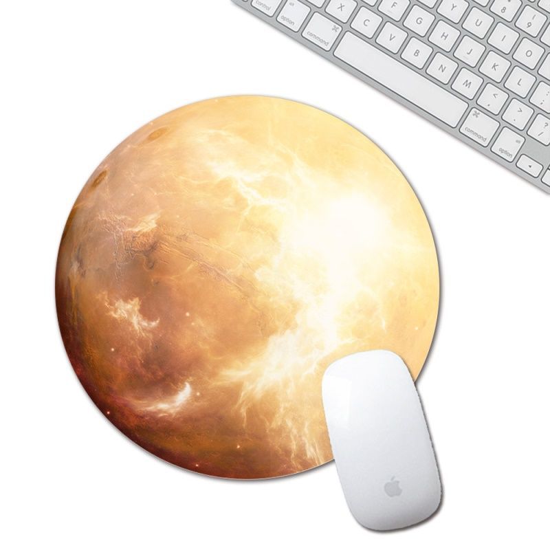 Round natural rubber mouse pad small fresh notebook computer personality creativity star mouse pad