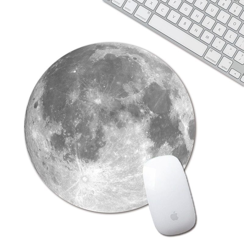 Round natural rubber mouse pad small fresh noteboo...