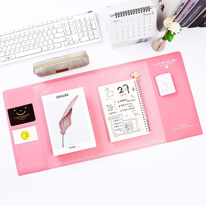 Desk pad lovely fresh multi-functional large compu...