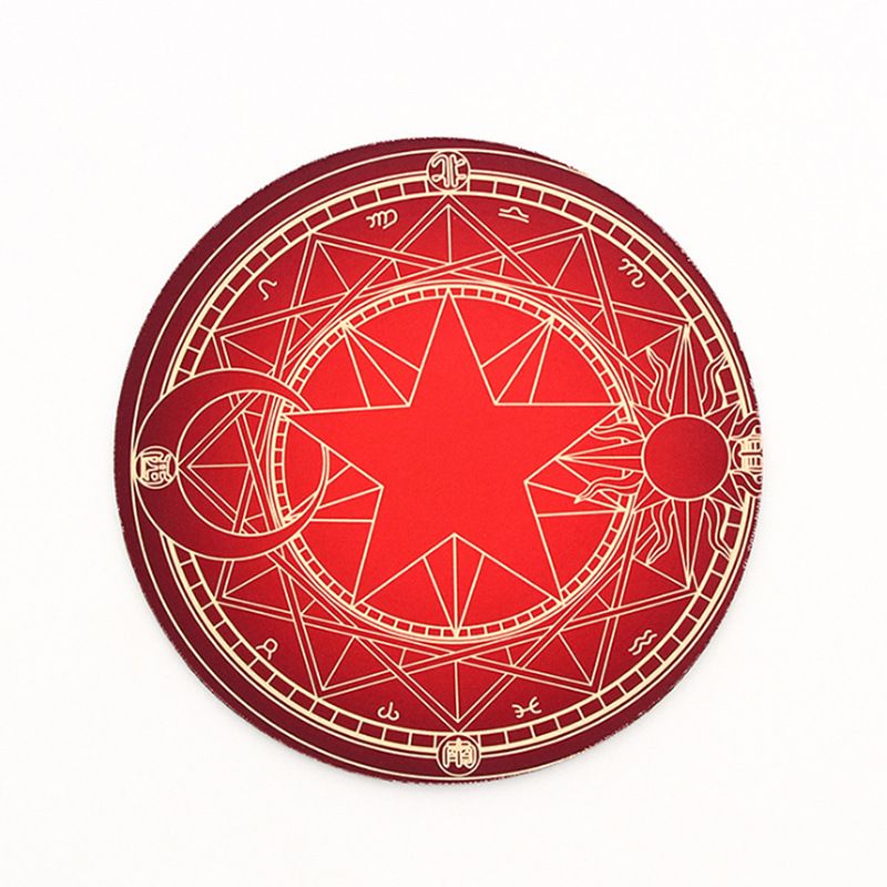 Personality dream planet mouse pad soft rubber pad small fresh student anti slip round notebook pad 