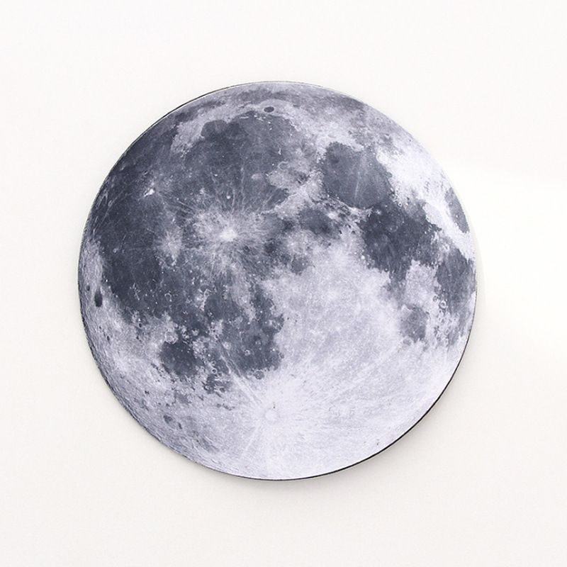 Personality dream planet mouse pad soft rubber pad small fresh student anti slip round notebook pad 