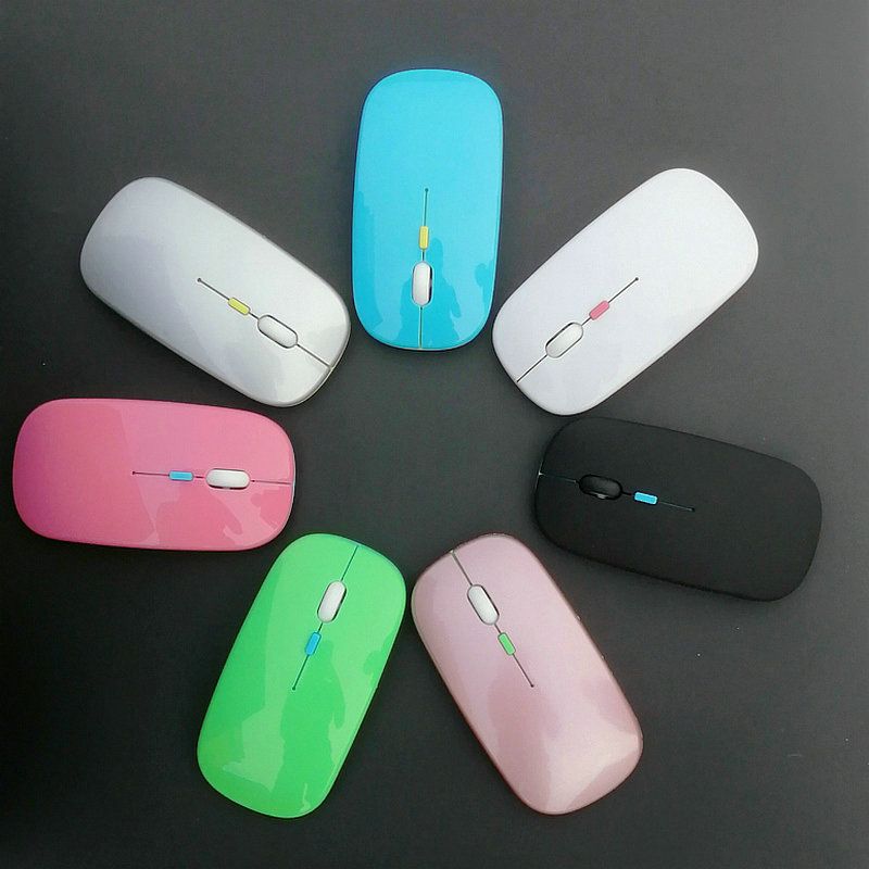 Ultra thin notebook computer mouse USB wireless 2.4G rechargeable silent lazy mouse customizable logo 