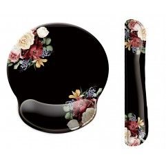 Memory cotton wrist guard with rubber bottom, mous...