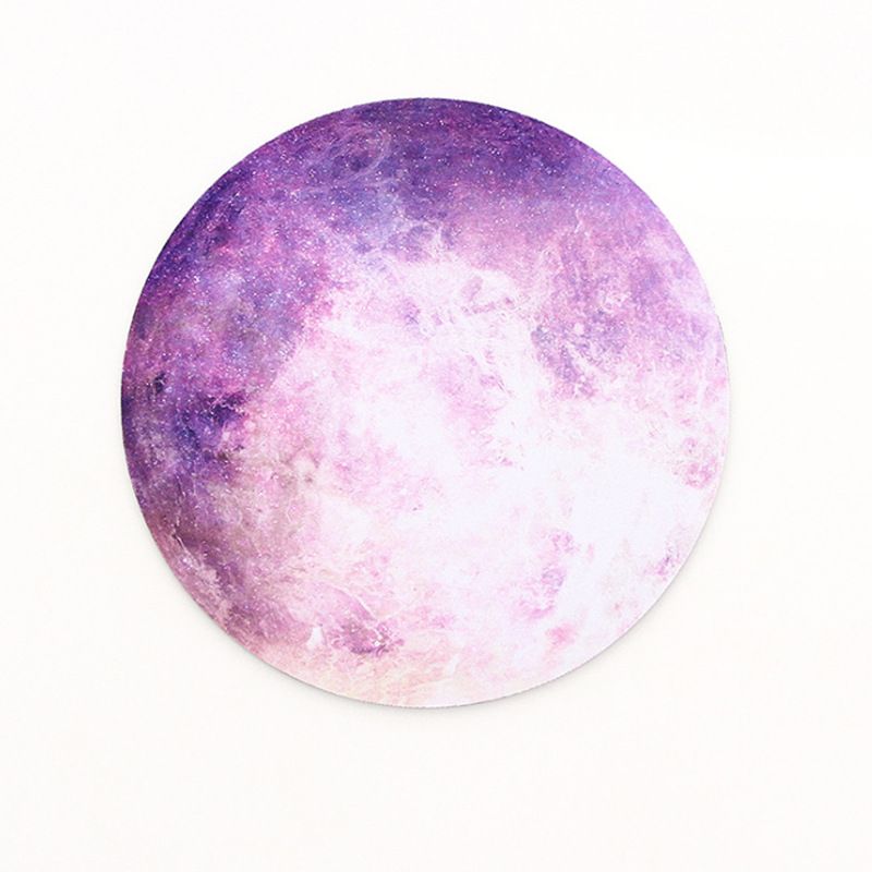 Personality dream planet mouse pad soft rubber pad small fresh student anti slip round notebook pad 