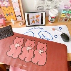 Girl heart table mat cute little white dog smiling...