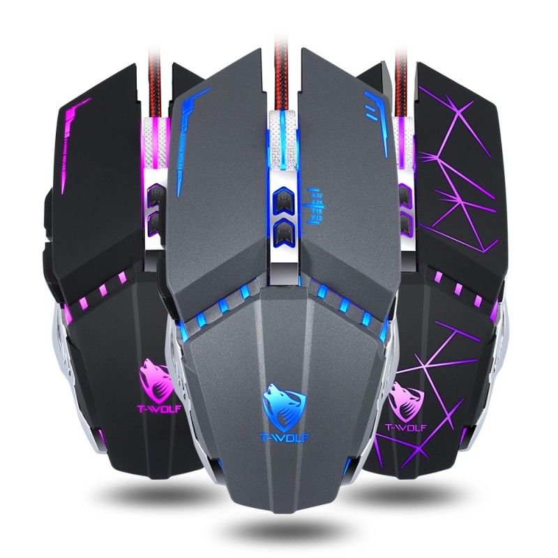 Thunderwolf V7 mechanic macro programming game mouse electronic competition cable USB cross border eBay Amazon chicken eating mouse 