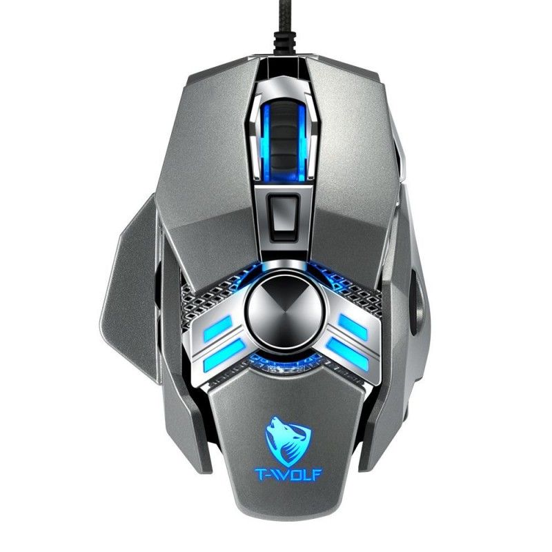 Thunder wolf V10 mechanical game mouse light competition USB eat chicken macro lol cross border computer wired mouse 