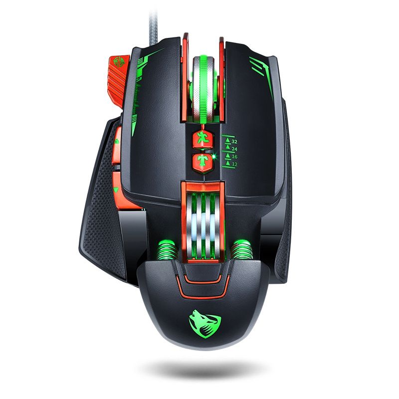 Cross border e-commerce thunder wolf V9 mechanical game mouse wired light USB foreign trade mouse Amazon eBay factory 