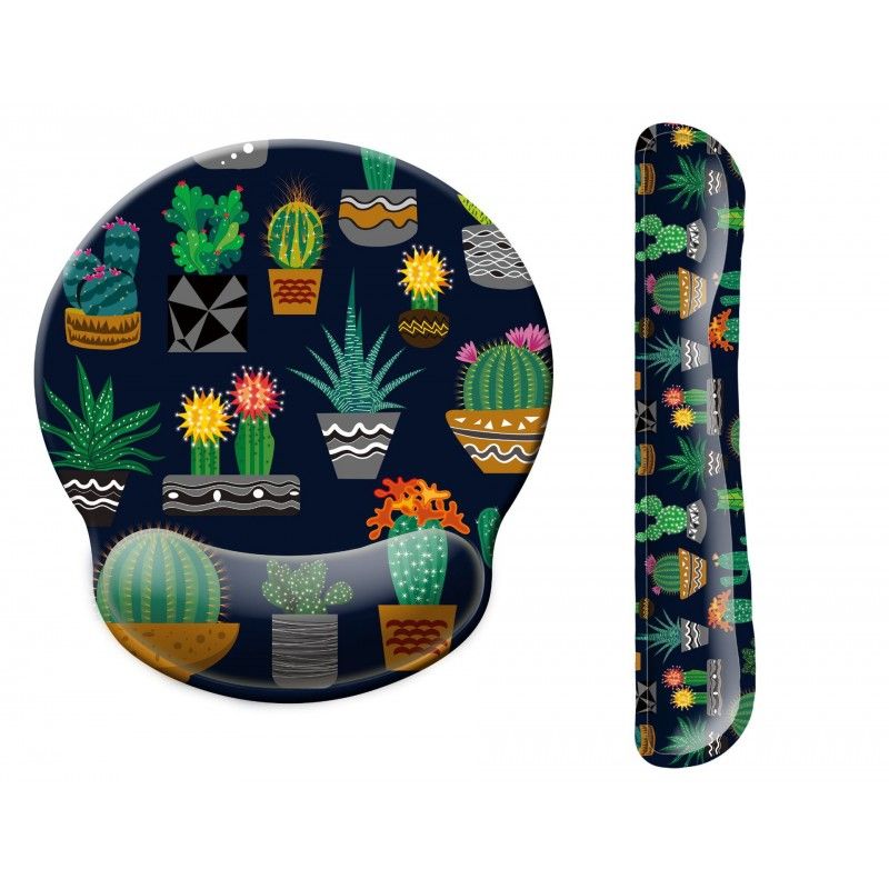 Memory cotton wrist guard with rubber bottom, mouse pad set, natural rubber wrist guard + keyboard pad set 