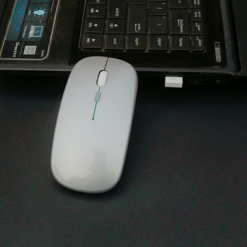Ultra thin notebook computer mouse USB wireless 2.4G rechargeable silent lazy mouse customizable logo 