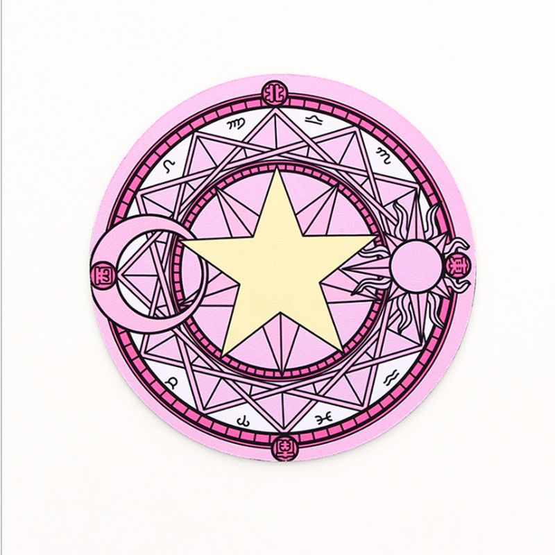 Personality dream planet mouse pad soft rubber pad small fresh student anti slip round notebook pad 