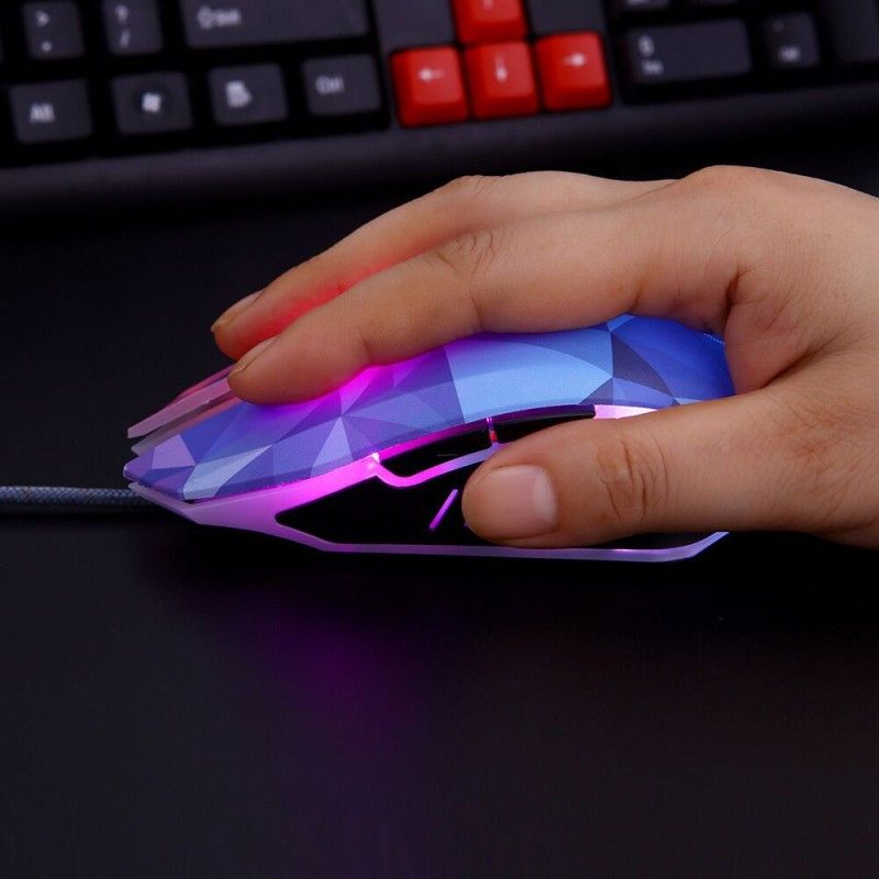 Game mouse diamond version magic color backlight horse herder wired USB laptop photoelectric mouse 