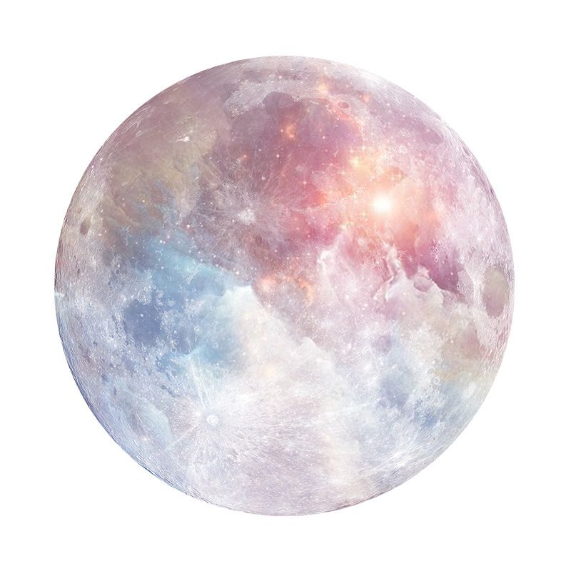Personality dream planet mouse pad soft rubber pad small fresh student anti slip round notebook pad 