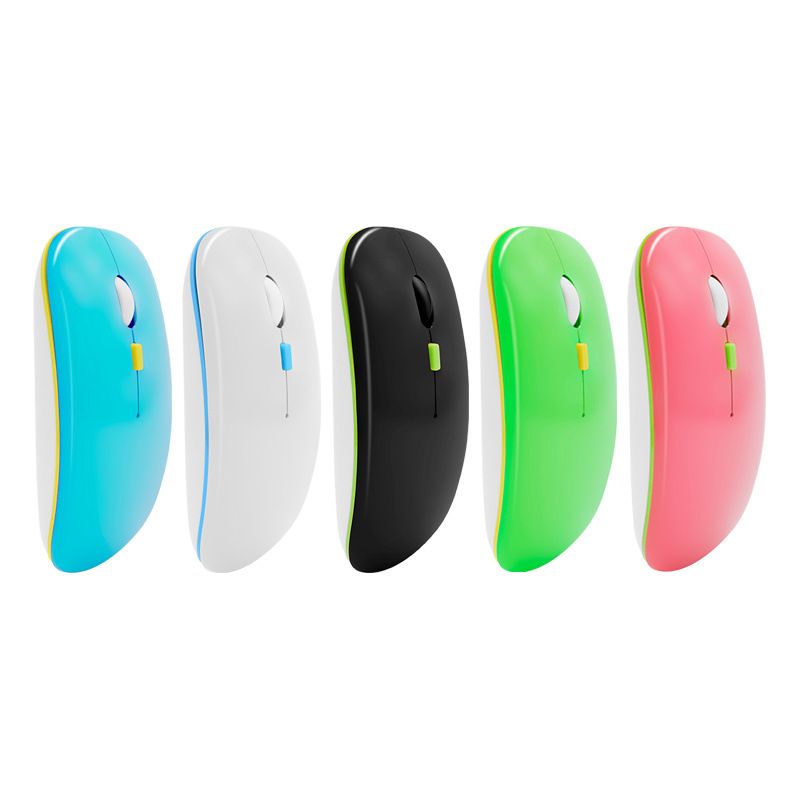 Ultra thin notebook computer mouse USB wireless 2.4G rechargeable silent lazy mouse customizable logo 