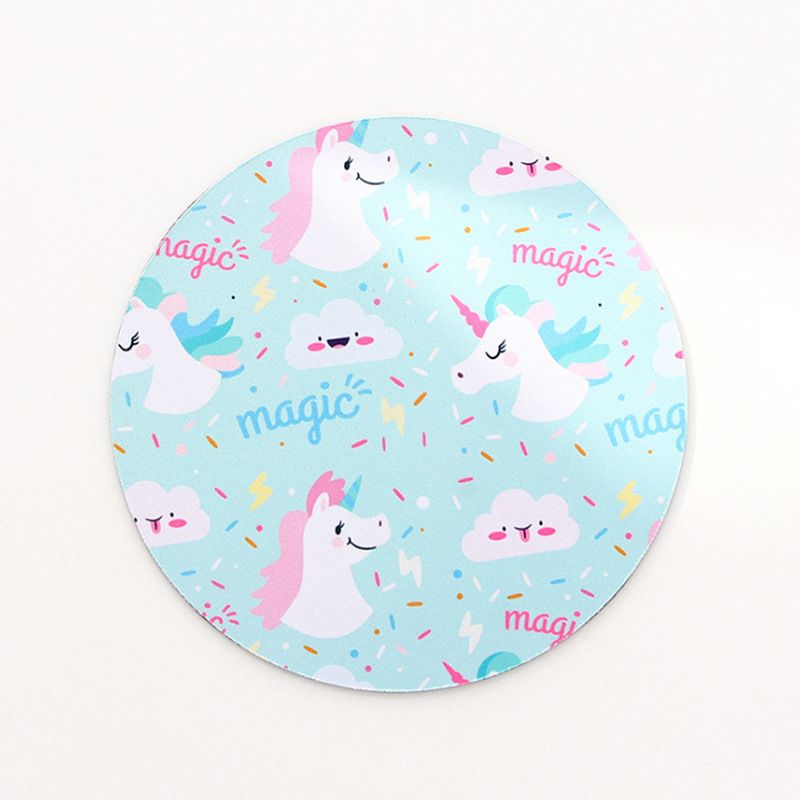 Personality dream planet mouse pad soft rubber pad small fresh student anti slip round notebook pad 
