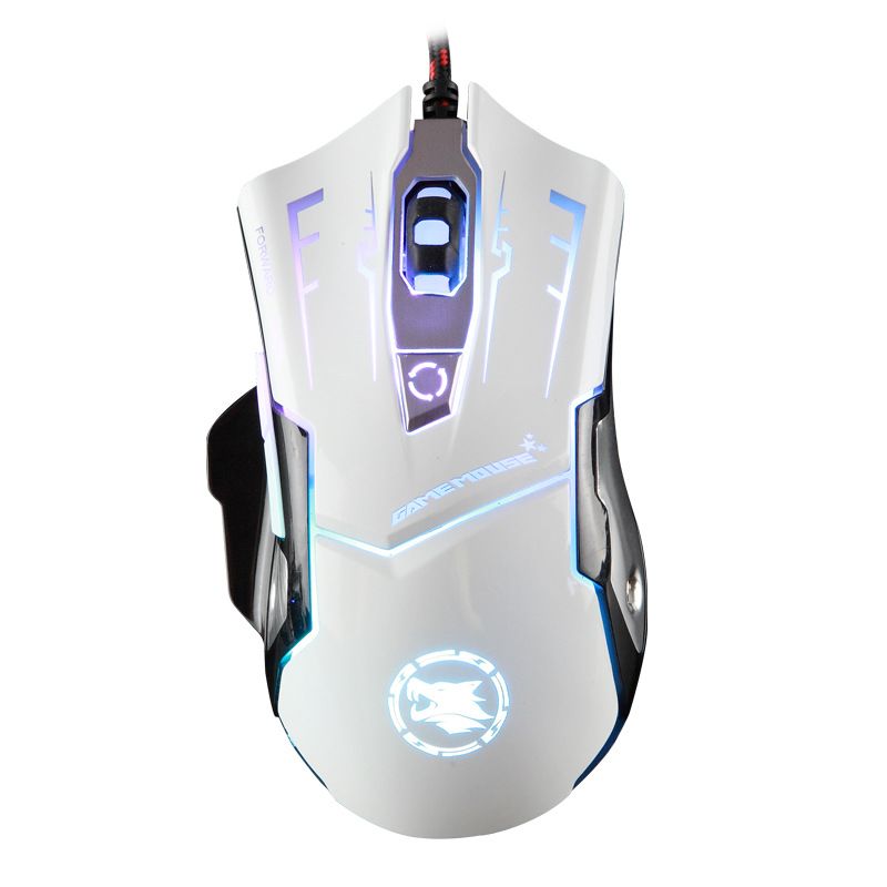 Jinglei wired luminous game mouse lolcf eat chicken professional electronic competition USB Internet bar horse factory wholesale 