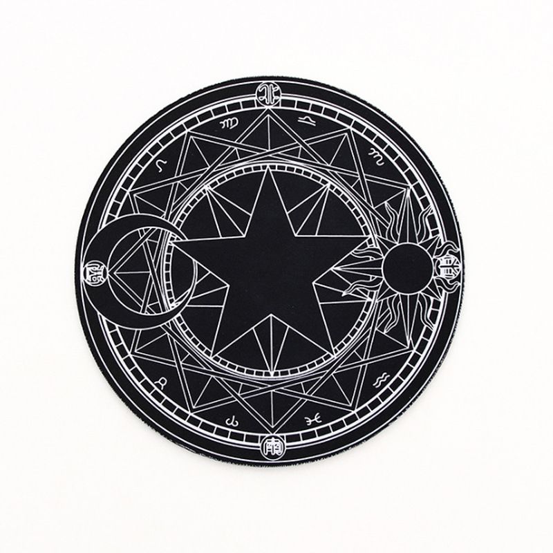 Personality dream planet mouse pad soft rubber pad small fresh student anti slip round notebook pad 
