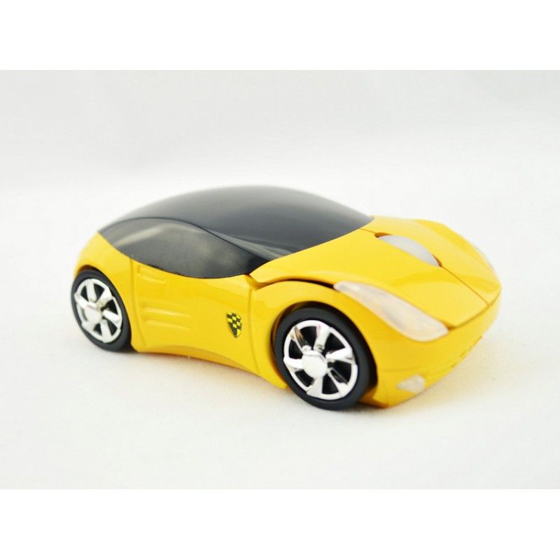 Wholesale lithium battery wireless charging version of Ferrari sports car game cute ultra thin desktop notebook optical mouse 