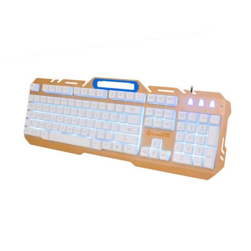 Virtual battleship e-game keyboard metal word through backlight keyboard two color key cap desktop factory wholesale 