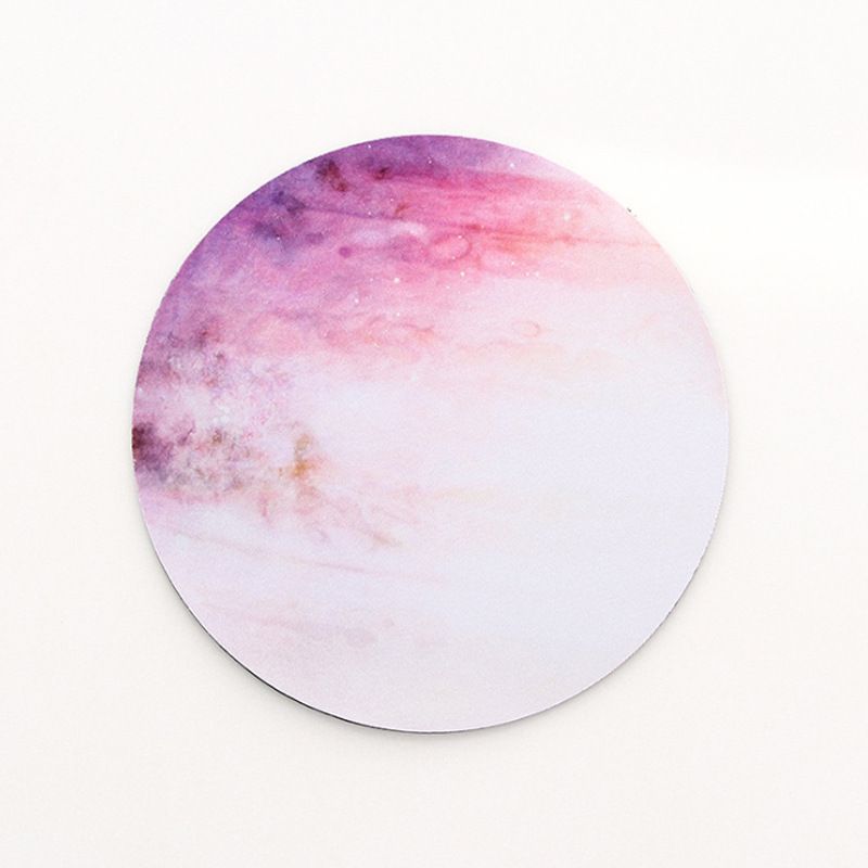 Personality dream planet mouse pad soft rubber pad small fresh student anti slip round notebook pad 
