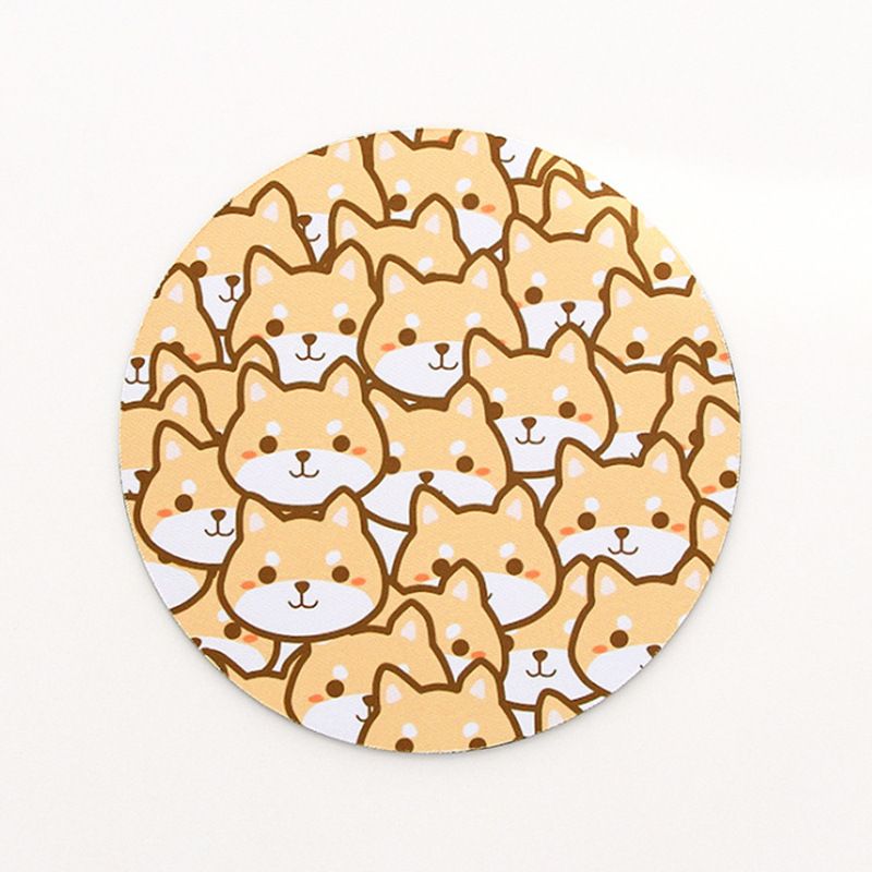 Personality dream planet mouse pad soft rubber pad small fresh student anti slip round notebook pad 