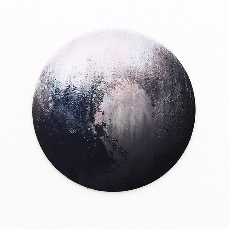 Personality dream planet mouse pad soft rubber pad small fresh student anti slip round notebook pad 