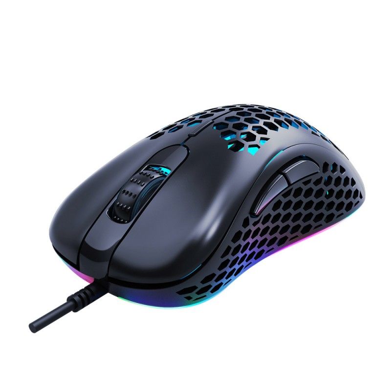 Thunder wolf hole mouse hollow light weight electronic game computer mouse wired cross border Amazon wholesale 