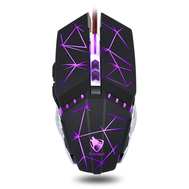Thunderwolf V7 mechanic macro programming game mouse electronic competition cable USB cross border eBay Amazon chicken eating mouse 