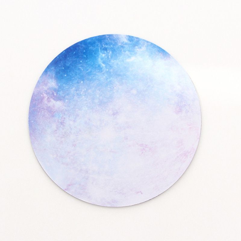 Personality dream planet mouse pad soft rubber pad small fresh student anti slip round notebook pad 