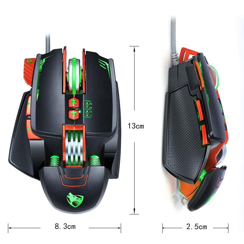 Cross border e-commerce thunder wolf V9 mechanical game mouse wired light USB foreign trade mouse Amazon eBay factory 
