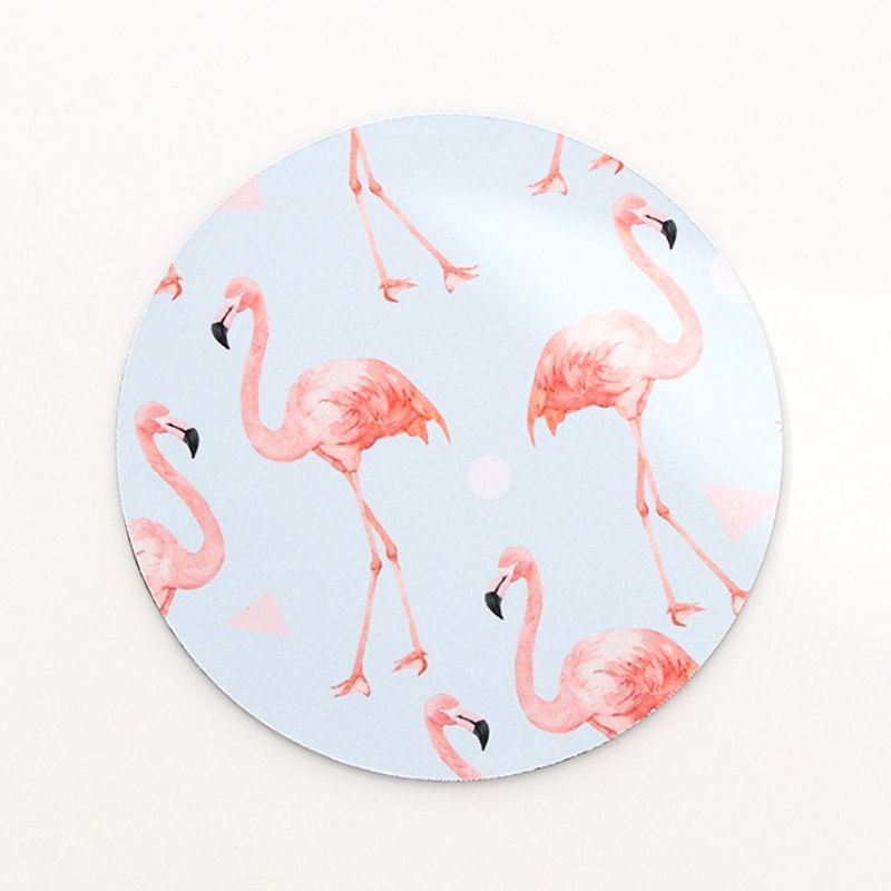 Personality dream planet mouse pad soft rubber pad small fresh student anti slip round notebook pad 