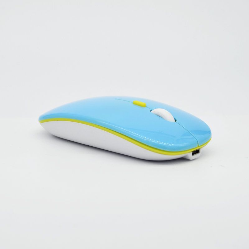Ultra thin notebook computer mouse USB wireless 2.4G rechargeable silent lazy mouse customizable logo 