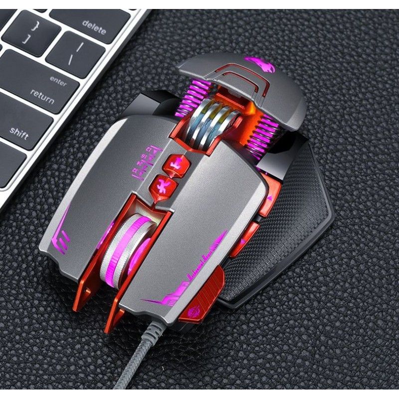 Cross border e-commerce thunder wolf V9 mechanical game mouse wired light USB foreign trade mouse Amazon eBay factory 