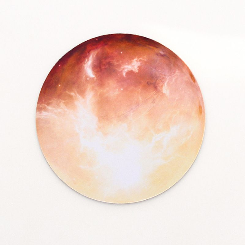Personality dream planet mouse pad soft rubber pad small fresh student anti slip round notebook pad 
