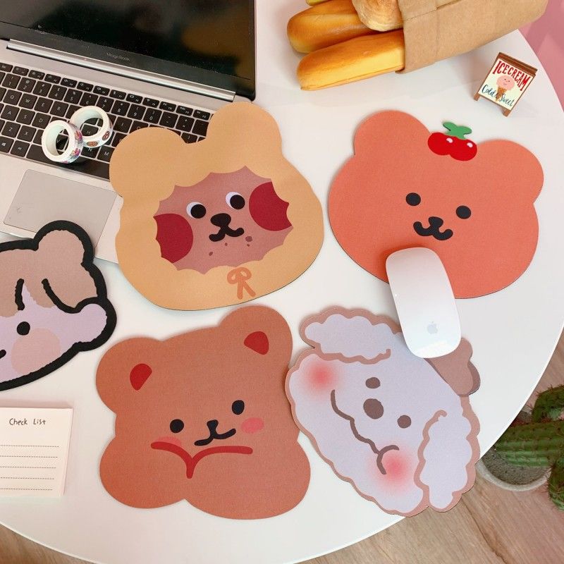 Korean version ins Cartoon Bear mouse pad cute computer student office anti slip waterproof thickened creative desk pad 