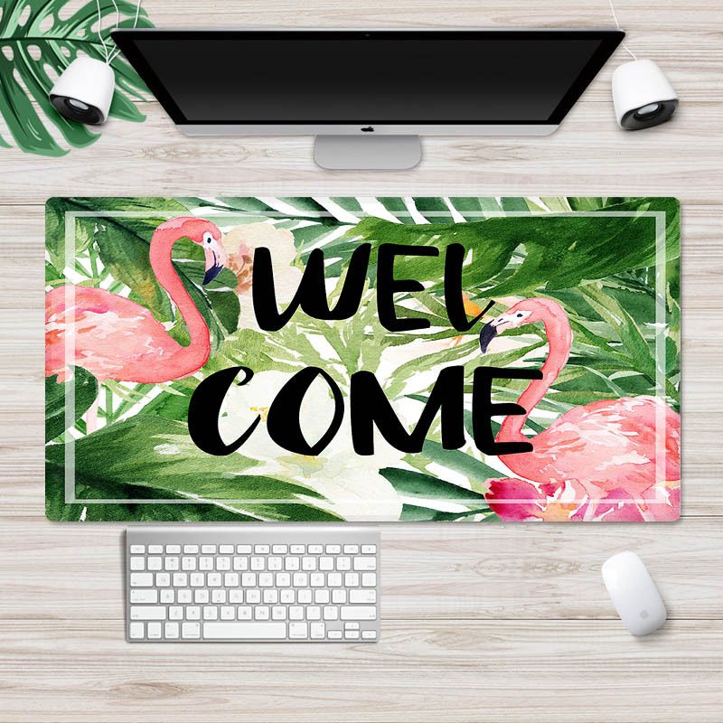 Ins Nordic wind pad mouse pad thickened large lock edge anti slip advertising pad wrapped desk pad white embryo customization 