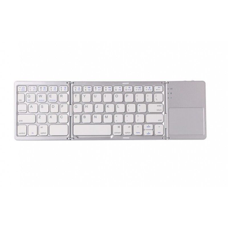 Folding keyboard mobile phone flat folding Bluetooth keyboard ultra thin three fold folding touch keyboard three system common 