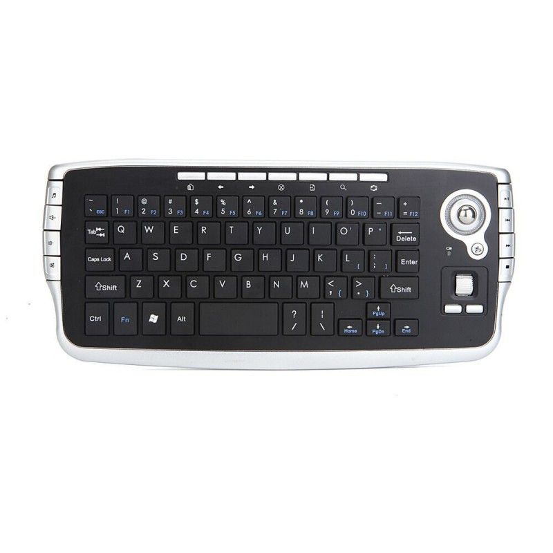 Multimedia keyboard wireless trackball keyboard Mini 2.4G wireless keyboard in one multimedia keyboard set 