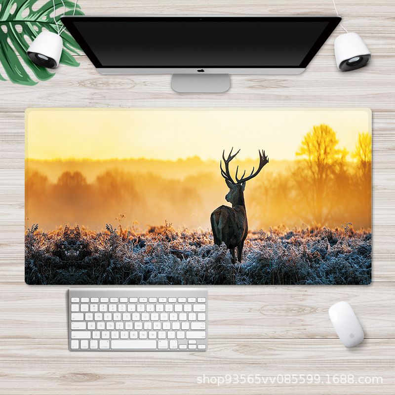 Inside Nordic wind mouse pad large lock edge cartoon game mouse pad can be customized computer desk mat 