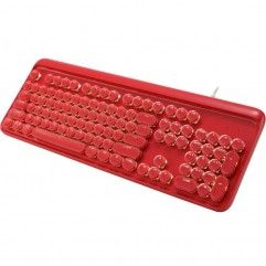 104 key mechanical keyboard crystal punk keycap ba...