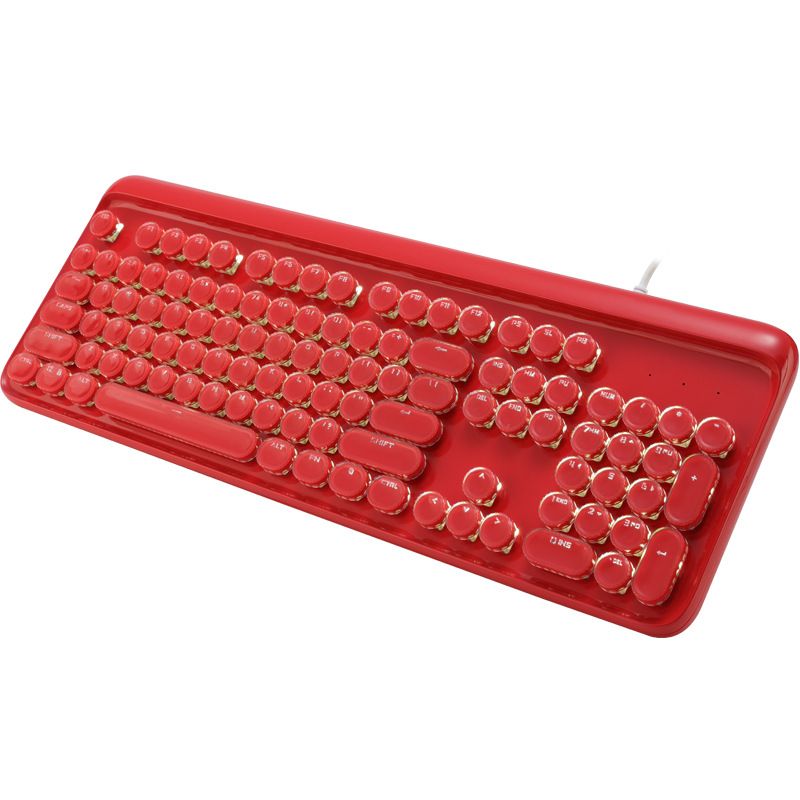 104 key mechanical keyboard crystal punk keycap ba...