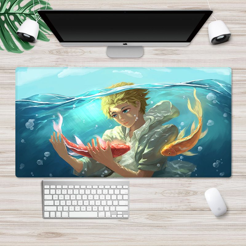 Ins Nordic mouse pad flower plant mouse pad large lock cartoon game mouse pad can be customized computer 